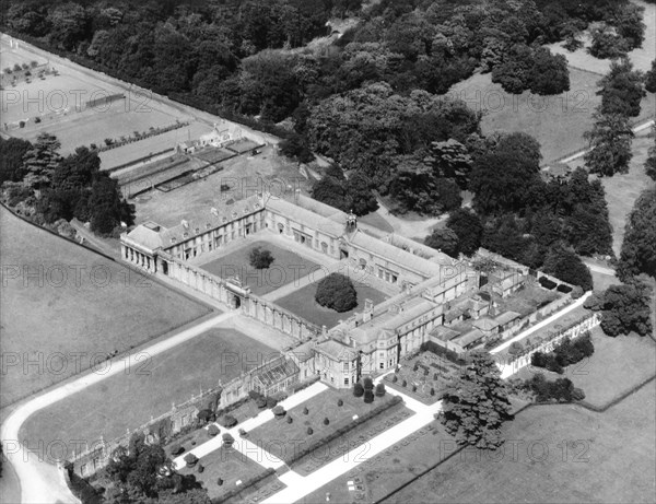 Aerial view of Worksop Manor, Nottinghamshire, August 1956. Artist: Unknown