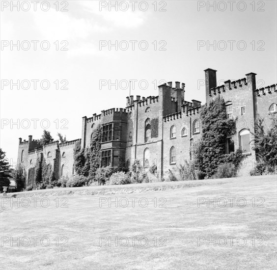 Bladen Castle, rear view, near Burton on Trent, Derbyshire, c1960s-1970s(?). Artist: H Brighouse