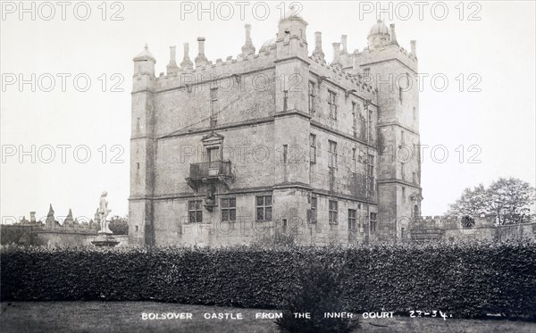 Bolsover Castle from the inner court, Derbyshire. Artist: Unknown