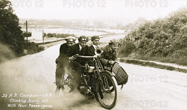 Campion Brothers motor cycle, Bunny Hill, Nottinghamshire, c1912. Artist: H Houldsworth