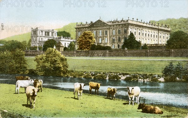 Chatsworth House, Derbyshire, c1900-1907. Artist: Unknown