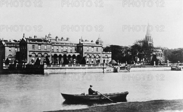 Clumber House and lake, Nottinghamshire, c1900s. Artist: Unknown