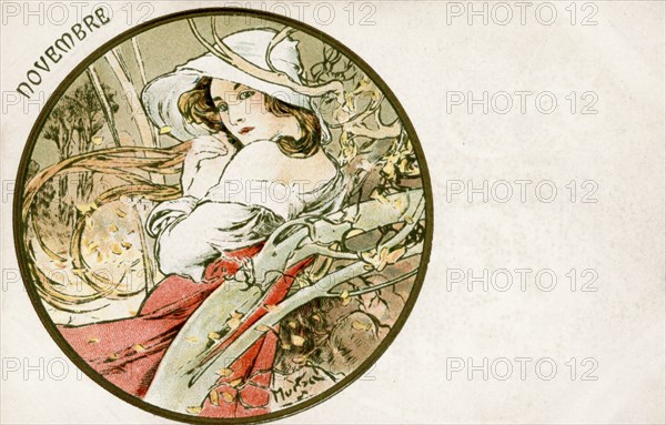 'November', 1900. Artist: Alphonse Mucha