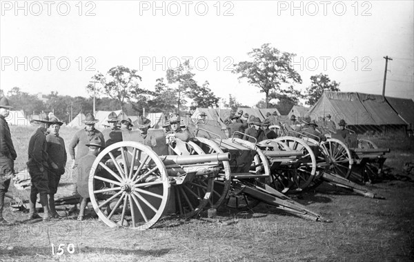 Artillery, Fort Sheridan, Illinois, USA, 1905. Artist: Unknown