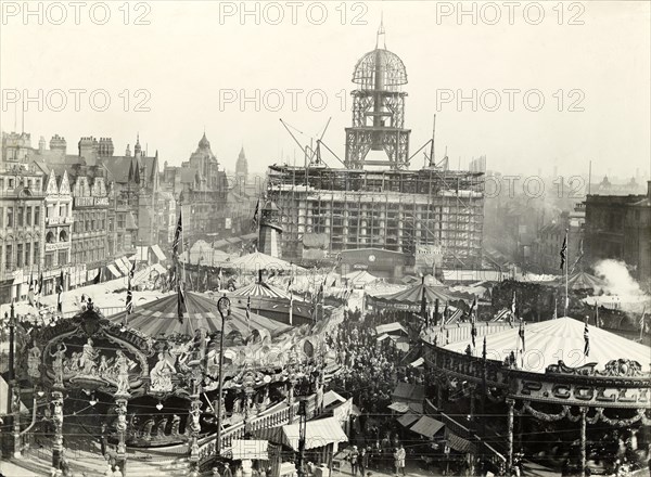 Goose Fair, Market Place, Nottingham, Nottinghamshire, 1927. Artist: Henson & Co