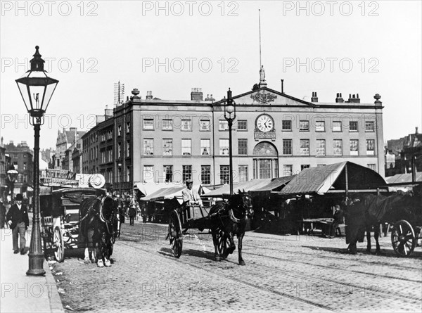 Market day, Nottingham, Nottinghamshire, c1890. Artist: Unknown