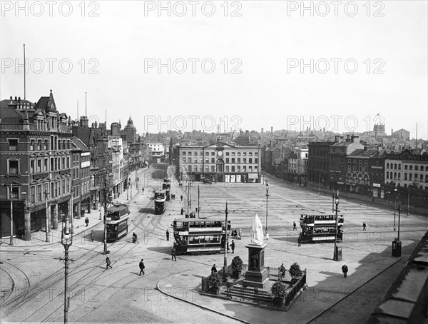 Market Place, east aspect, Nottingham, Nottinghamshire, 1912-1913. Artist: Henson & Co