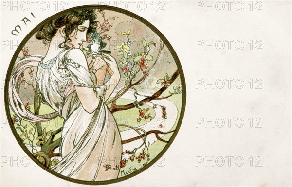 'May', 1900. Artist: Alphonse Mucha