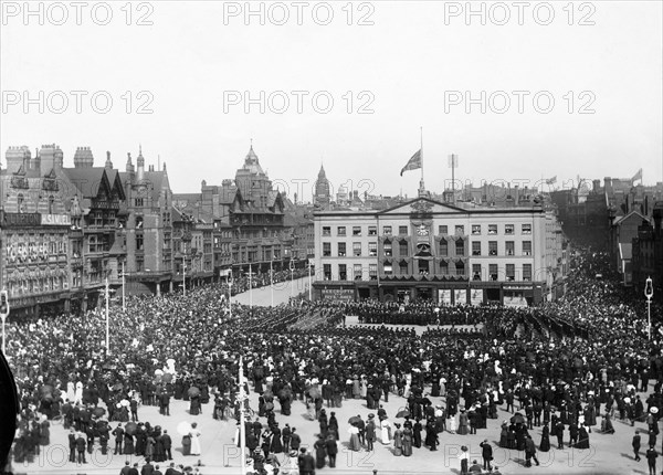 Memorial Service for Queen Victoria, Nottingham, Nottinghamshire, 1901. Artist: Unknown