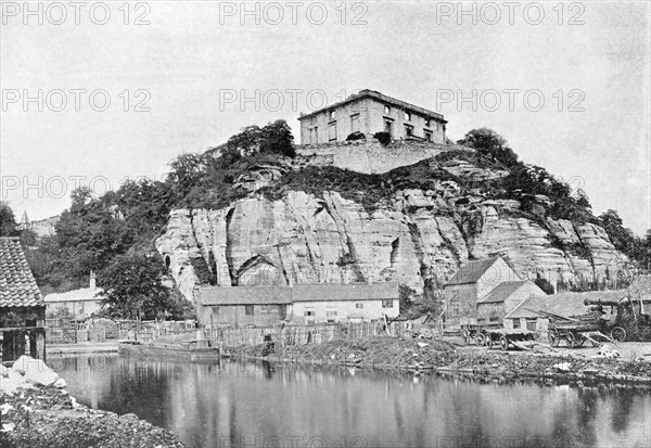 Nottingham Castle before restoration, Nottinghamshire, c1865. Artist: Unknown