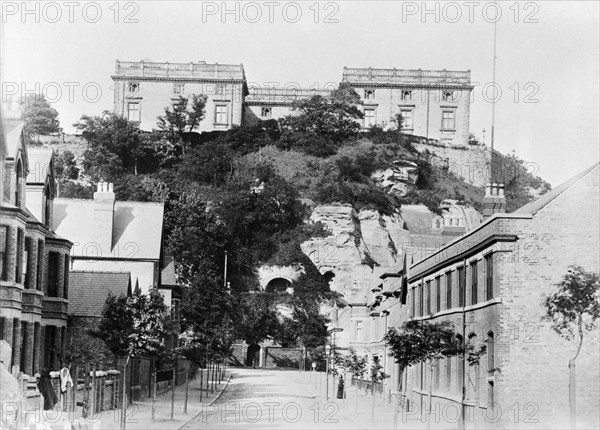 Nottingham Castle from the west, Nottinghamshire, c1890(?). Artist: Samuel Kirk