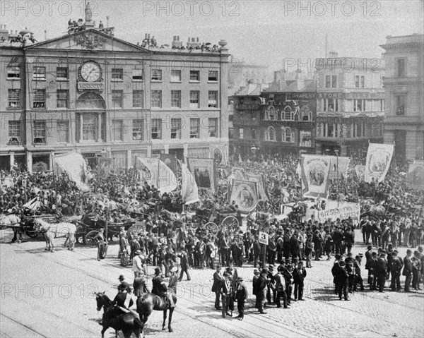 Queen Victoria's Golden Jubilee celebrations, Nottingham, Nottinghamshire, June 1887. Artist: R Allen & Son