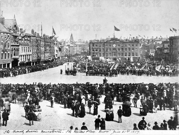 Queen Victoria's Golden Jubilee celebrations, Nottingham, Nottinghamshire, 1887. Artist: AW Bird