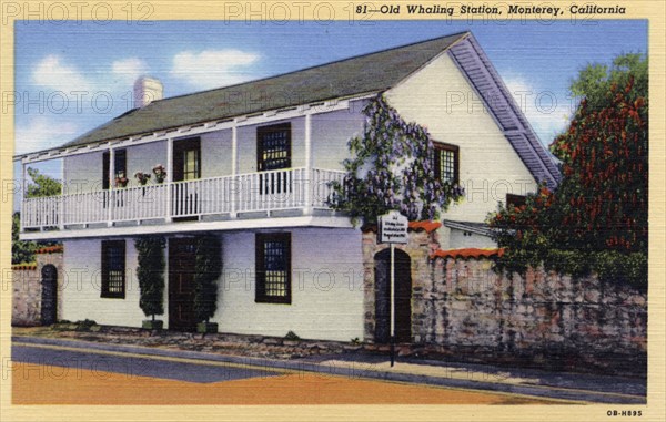 Old whaling station, Monterey, California, USA, 1940. Artist: Unknown