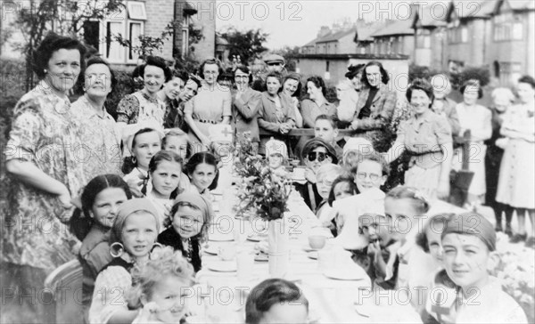 VE Day party, Park Avenue, Carlton, Nottingham, Nottinghamshire, May 1945. Artist: Unknown