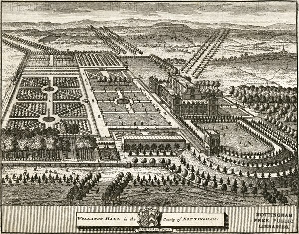 Wollaton Hall and Park Nottingham, Nottinghamshire, c1707. Artist: Johannes Kip