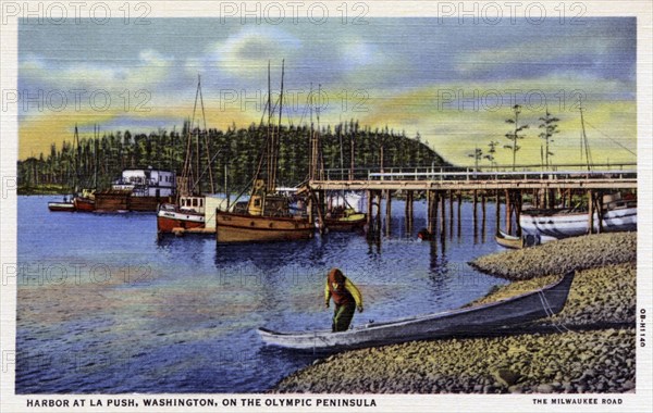 Harbour at La Push, Olympic Peninsula, Washington, USA, 1940. Artist: Unknown