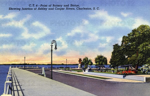 Battery Park, Charleston, South Carolina, USA, 1940. Artist: Unknown