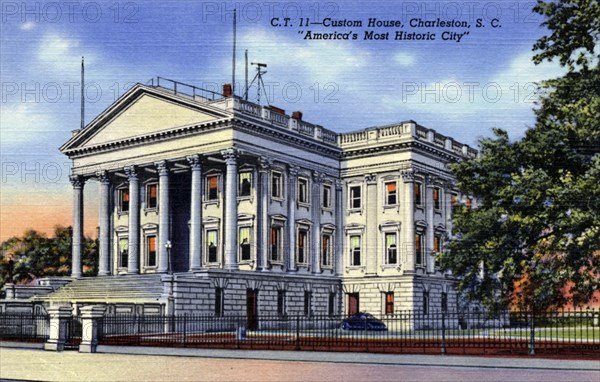 Customs House, Charleston, South Carolina, USA, 1940. Artist: Unknown