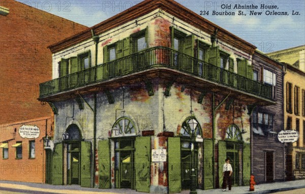 Old Absinthe House, 234 Bourbon Street, New Orleans, Louisiana, USA, 1940. Artist: Unknown