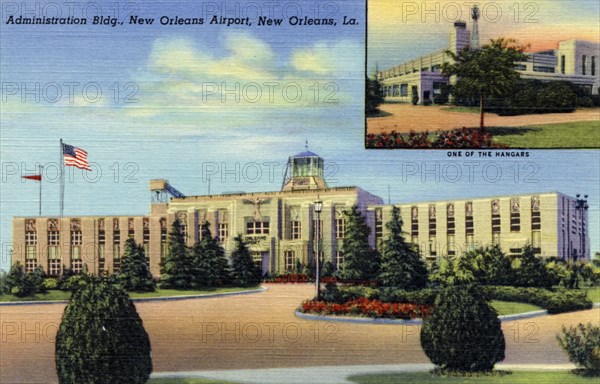 Administration Building, New Orleans Airport, Louisiana, USA, 1940. Artist: Unknown