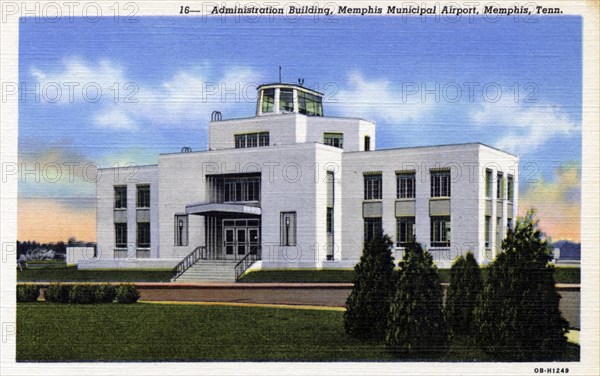 Administration Building, Memphis Municipal Airport, Memphis, Tennessee, USA, 1940. Artist: Unknown