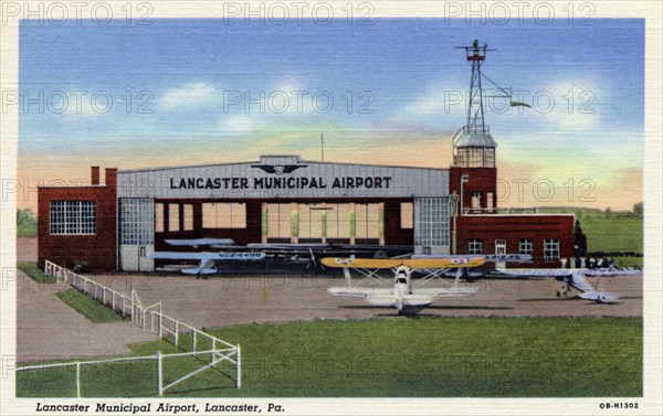 Lancaster Municipal Airport, Lancaster, Pennsylvania, USA, 1940. Artist: Unknown