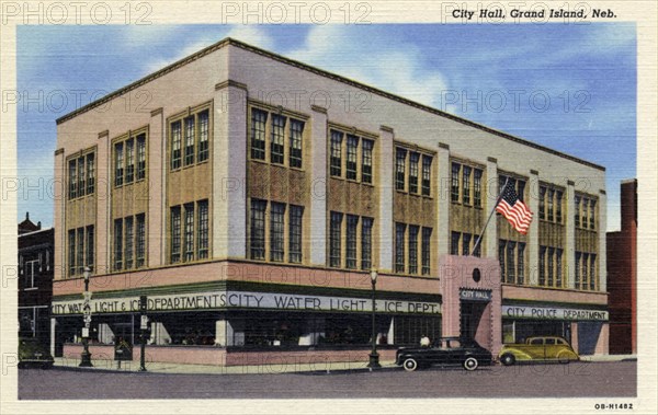 City Hall, Grand Island, Nebraska, USA, 1940. Artist: Unknown