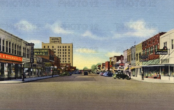 Street View, Clovis, New Mexico, USA, 1940. Artist: Unknown