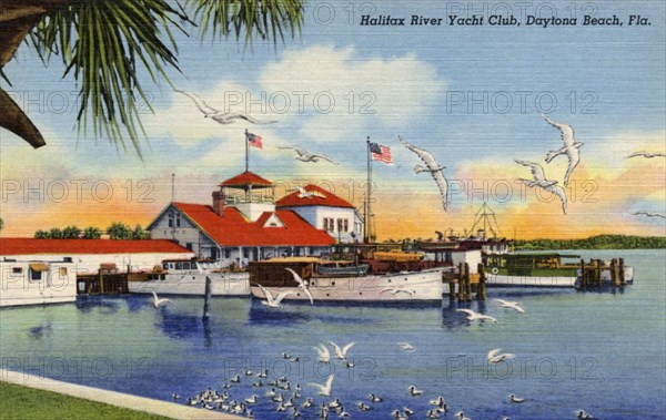 Halifax River Yacht Club, Daytona Beach, Florida, USA, 1940. Artist: Unknown