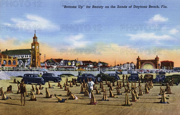 'Bottoms Up for Beauty on the Sands of Daytona Beach, Florida', USA, 1940. Artist: Unknown