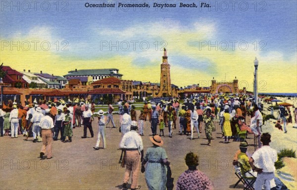 Oceanfront Promenade, Daytona Beach, Florida, USA, 1940. Artist: Unknown
