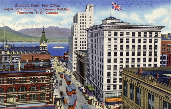 Granville Street, Vancouver, British Columbia, Canada, 1940. Artist: Unknown