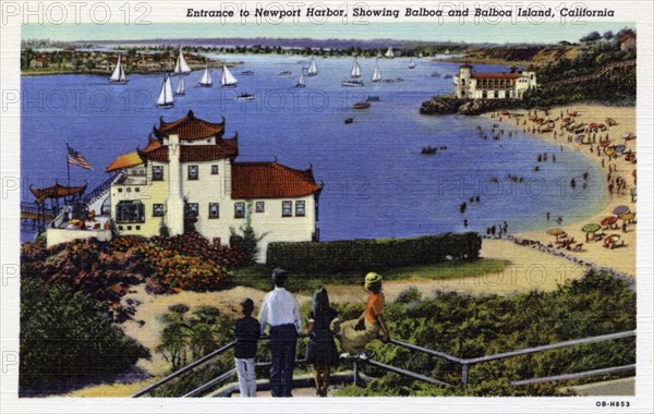 Entrance to Newport Harbor, California, USA, 1940. Artist: Unknown