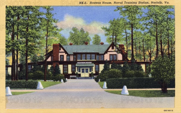 Hostess House, Naval Training Station, Norfolk, Virginia, USA, 1940. Artist: Unknown