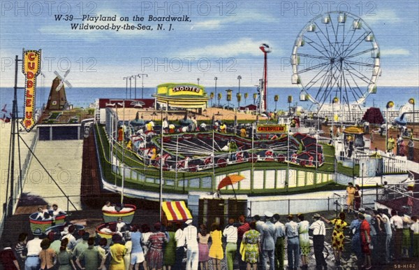 Playland amusement park on the Boardwalk, Wildwood-By-The-Sea, New Jersey, USA, 1940. Artist: Unknown