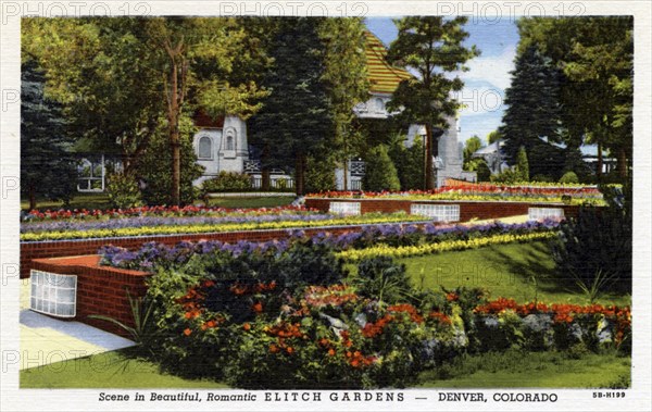 'Scene in Beautiful, Romantic, Elitch Gardens, Denver, Colorado', USA, 1945. Artist: Unknown