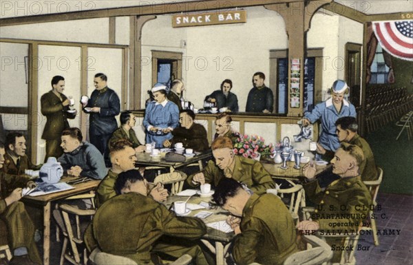 USO Club, Spartanburg, South Carolina, USA, 1943. Artist: Unknown