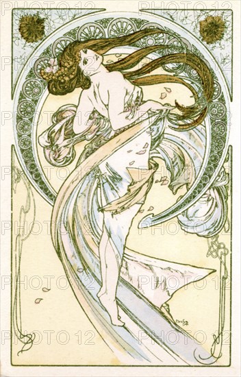 'Dancing', 1900. Artist: Alphonse Mucha