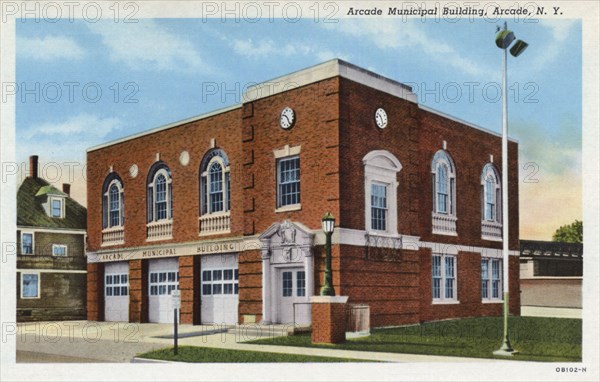 Arcade Municipal Building, Arcade, New York, USA, 1940. Artist: Unknown