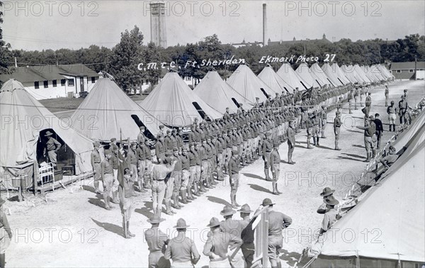 Soldiers at Fort Sheridan, Illinois, USA, 1940. Artist: Ekmark Photo