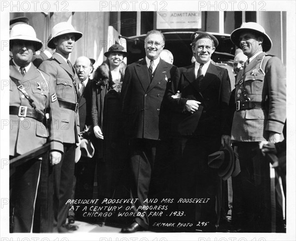 President and Mrs Roosevelt at the Chicago World's Fair, Illinois, USA, 1933. Artist: Unknown