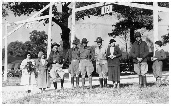 Soldiers of the 61st Cavalry Artillery, Frankfort Park, Illinois, USA, 1932. Artist: Ekmark Photo