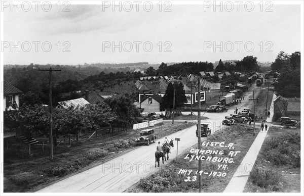 61st Cavalry Artillery camping at Lynchburg, Virginia, USA, 1930. Artist: Unknown