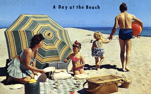 'A Day at the Beach', USA, 1959. Artist: Unknown