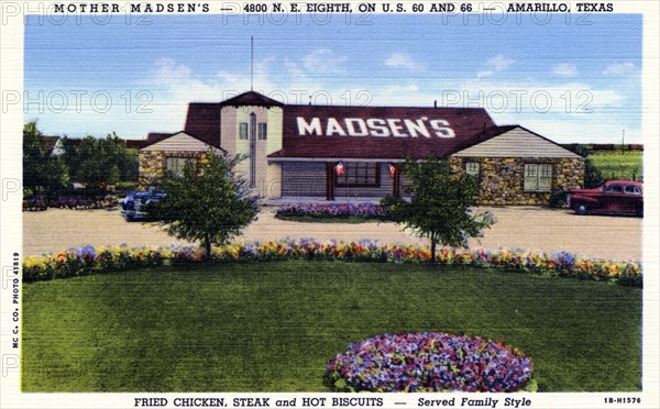Mother Madsen's Restaurant, Amarillo, Texas, USA, 1941. Artist: Unknown
