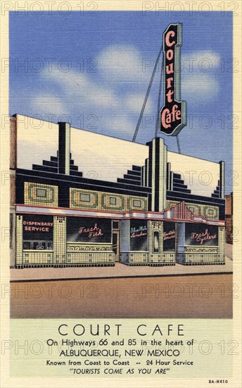 Court Cafe, Albuquerque, New Mexico, USA, 1935. Artist: Unknown