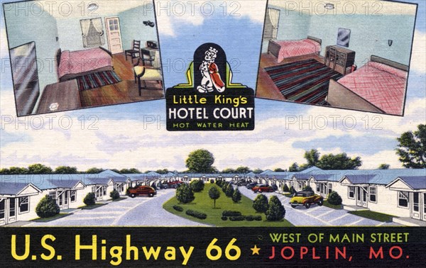 Little King's Hotel Court, Joplin, Missouri, USA, 1948. Artist: Unknown