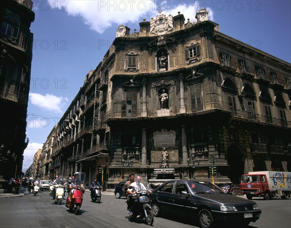 Quattro Canti, Palermo, Sicily, Italy.