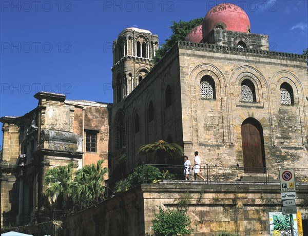 San Cataldo and Martorana churches, Palermo, Sicily, Italy.